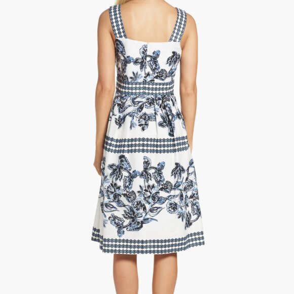 Vince Camuto Fit & Flare Floral Summer Midi Dress 4 EUC - Picture 3 of 16